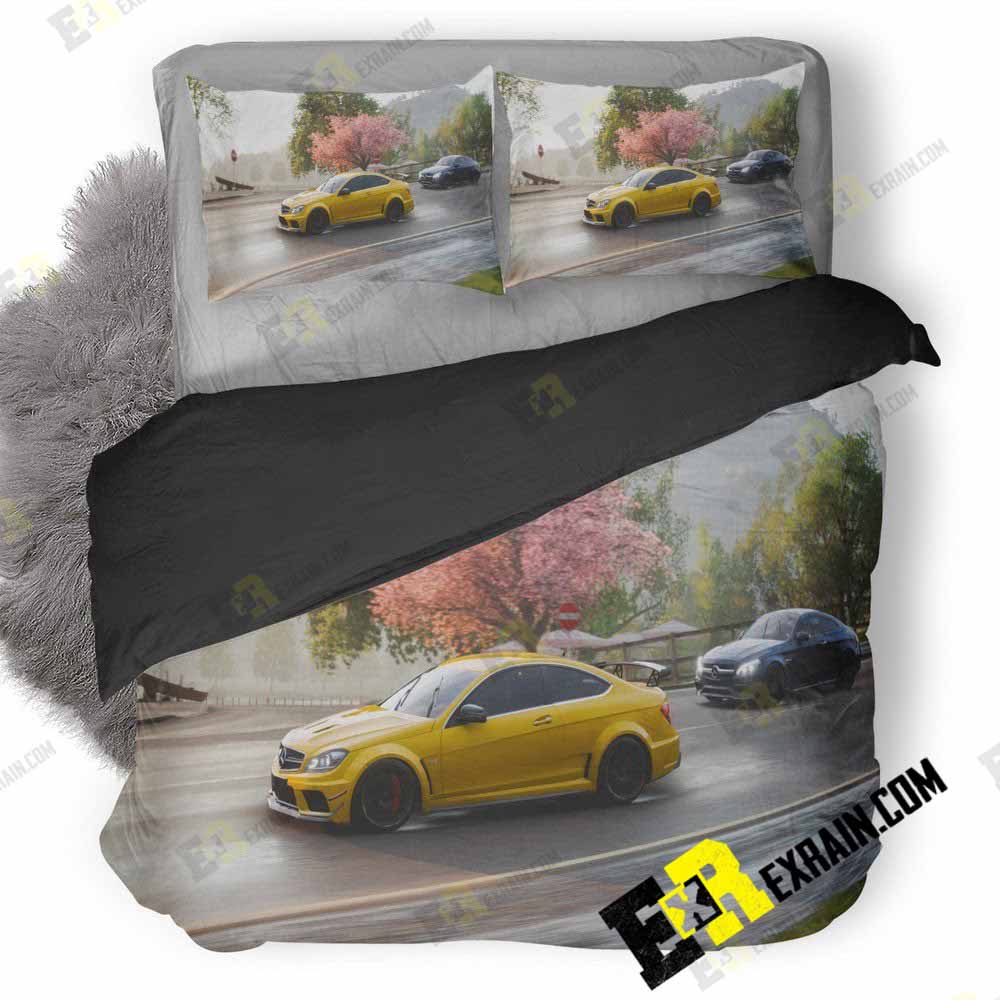 Mercedes Benz C63 Amg Coupe In Forza Horizon Vb 3D Customized Duvet Cover Bedding Set