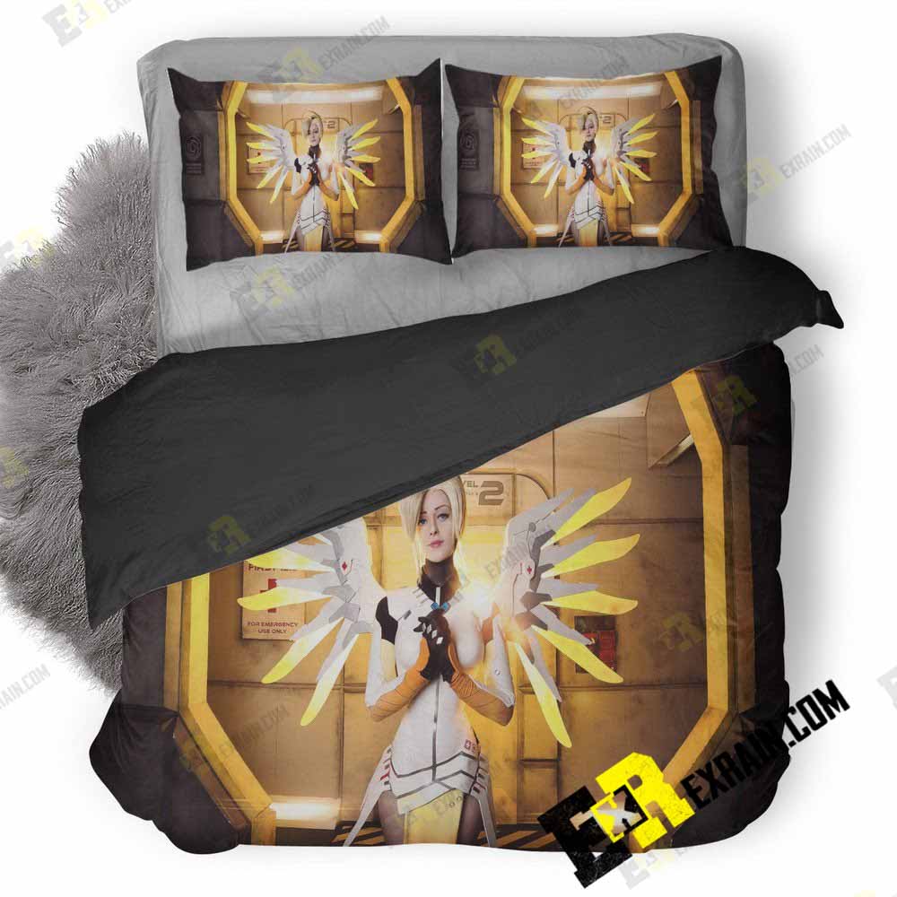 Mercy Cosplay Overwatch Pic 3D Customized Duvet Cover Bedding Set