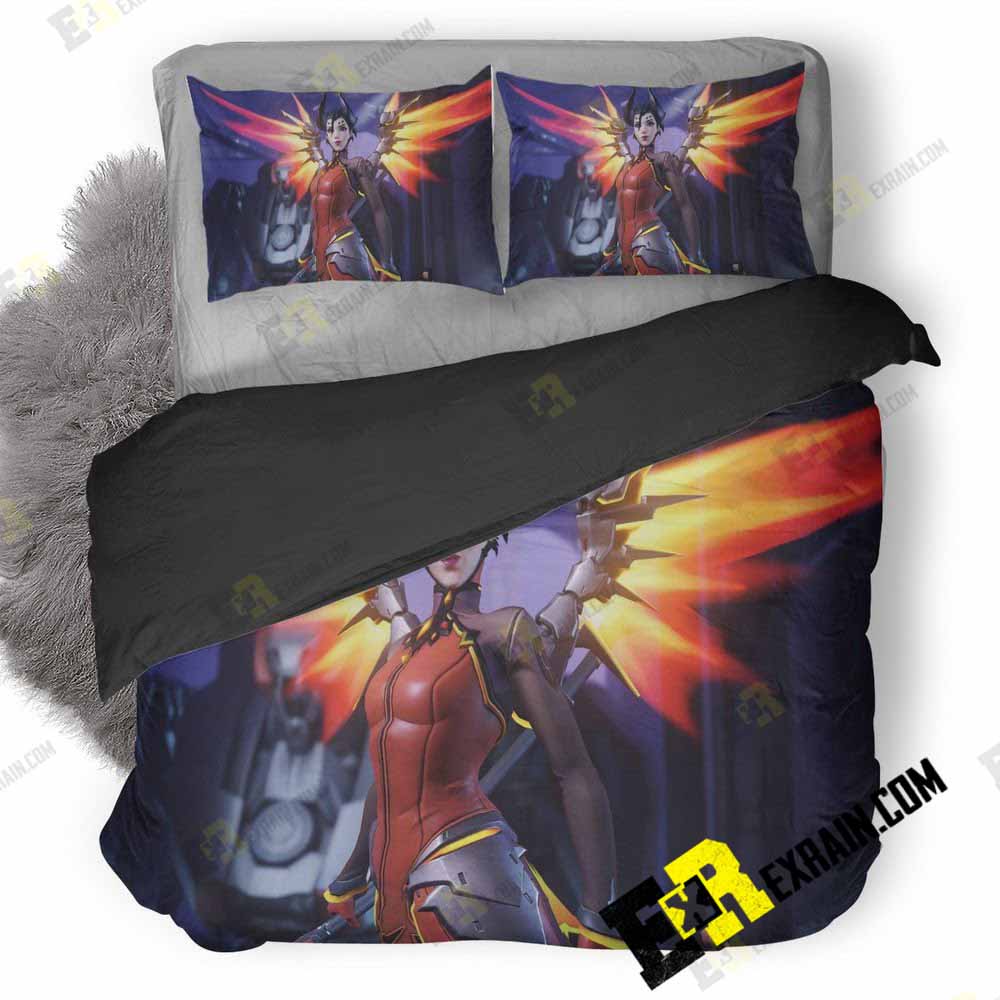 Mercy Devil Overwatch 3D Customized Duvet Cover Bedding Set