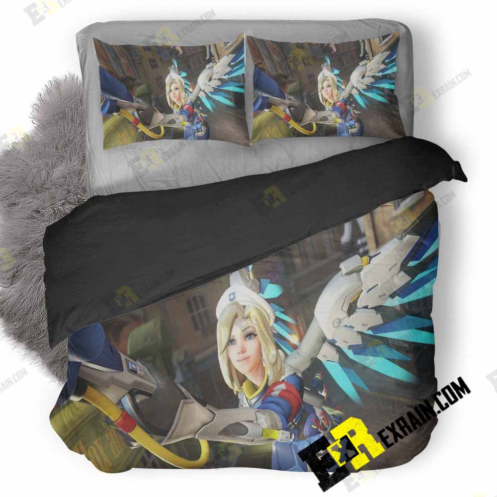 Mercy Overwatch 3B 3D Customized Duvet Cover Bedding Set