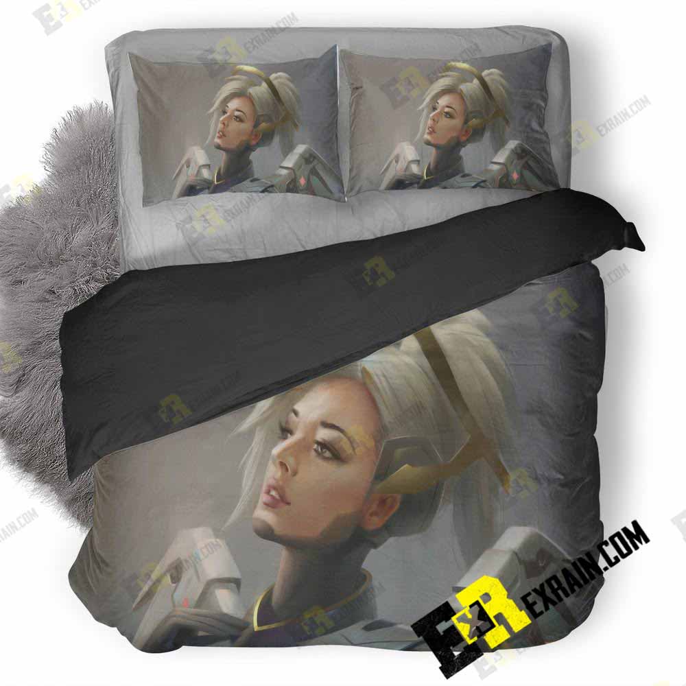 Mercy Overwatch Angel Zw 3D Customized Duvet Cover Bedding Set