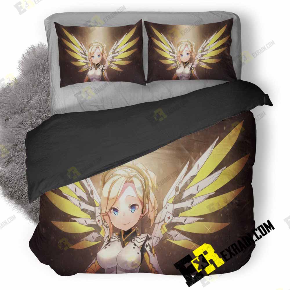 Mercy Overwatch Art To 3D Customized Duvet Cover Bedding Set