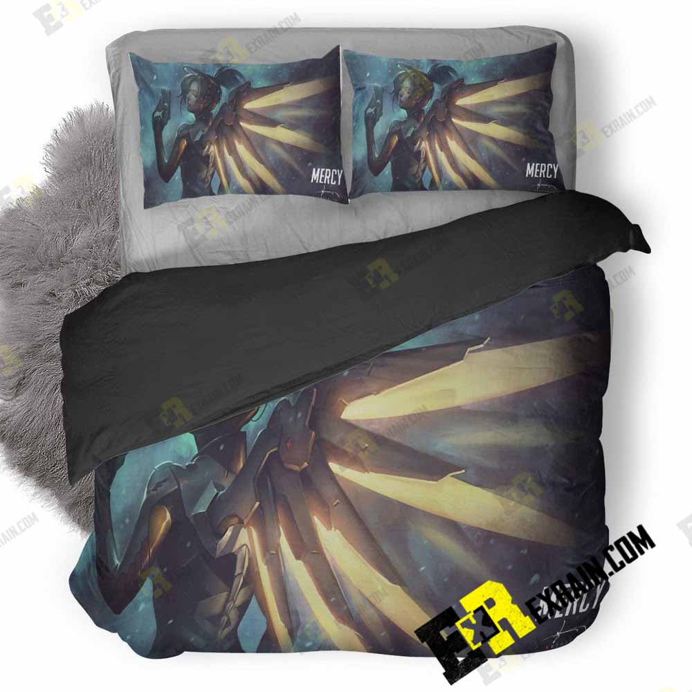 Mercy Overwatch Fantasy Art 1I 3D Customized Duvet Cover Bedding Set