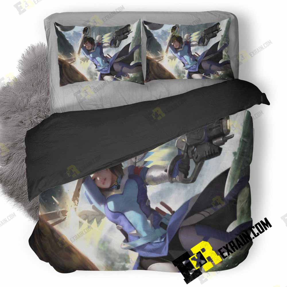 Mercy Overwatch Fantasy Artwork T8 3D Customized Duvet Cover Bedding Set