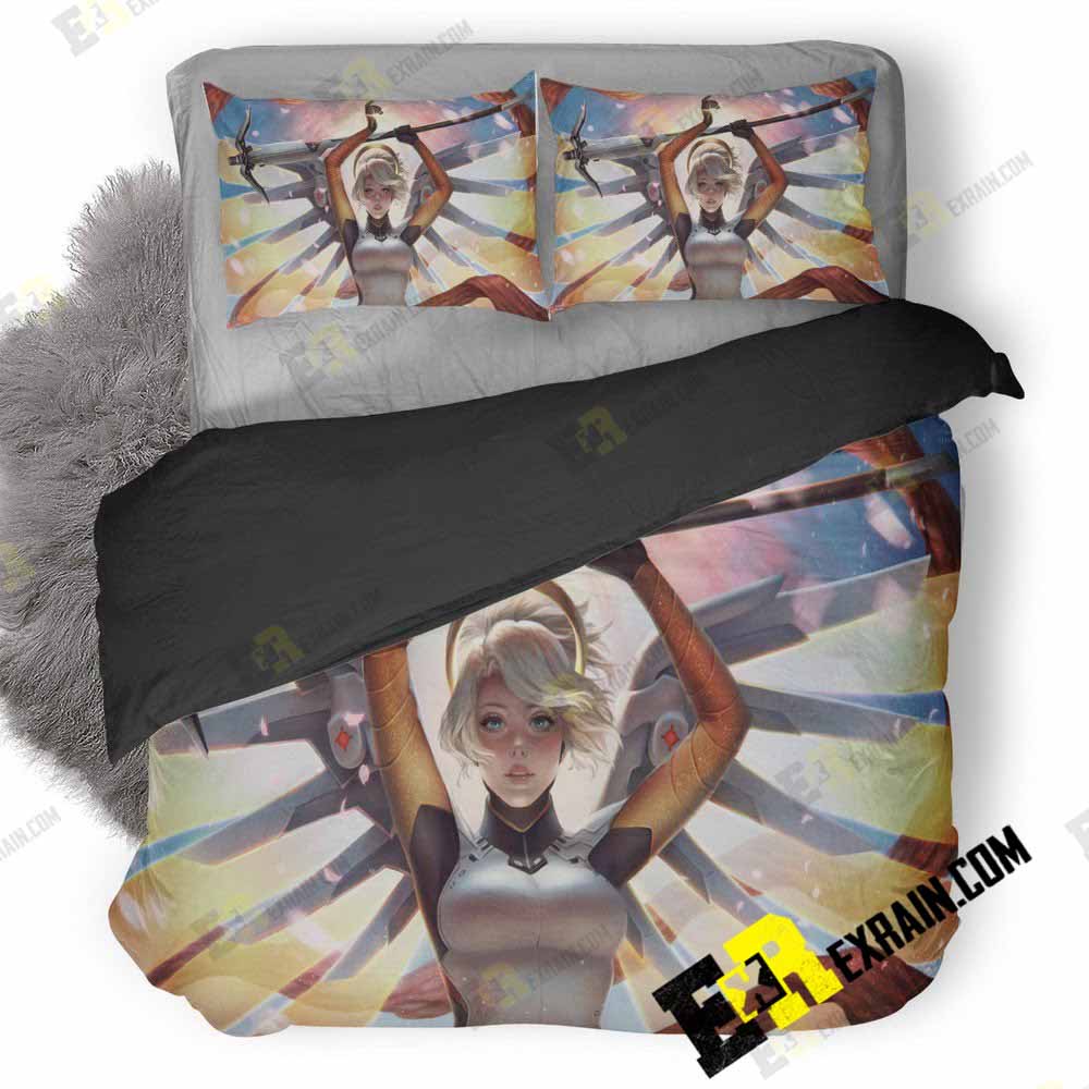 Mercy Overwatch Game Sd 3D Customized Duvet Cover Bedding Set