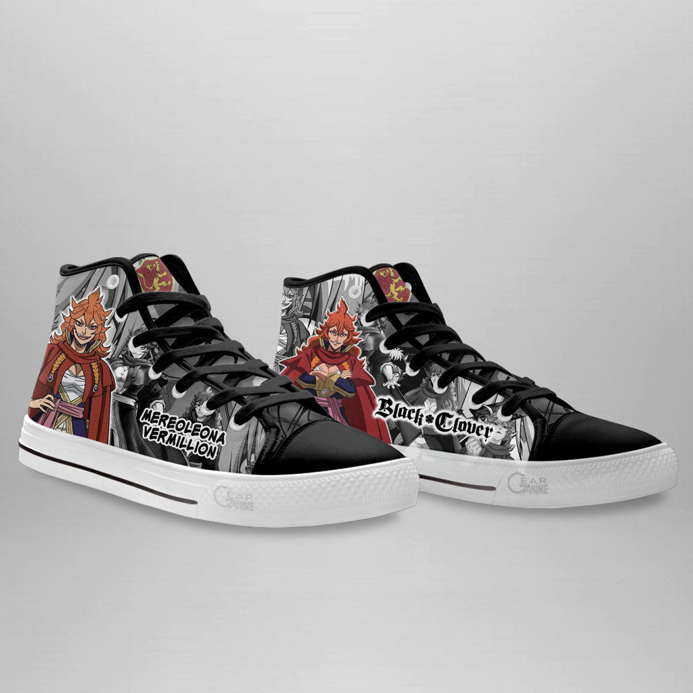Mereoleona Vermillion High Top Shoes Custom Black Clover Anime Sneakers