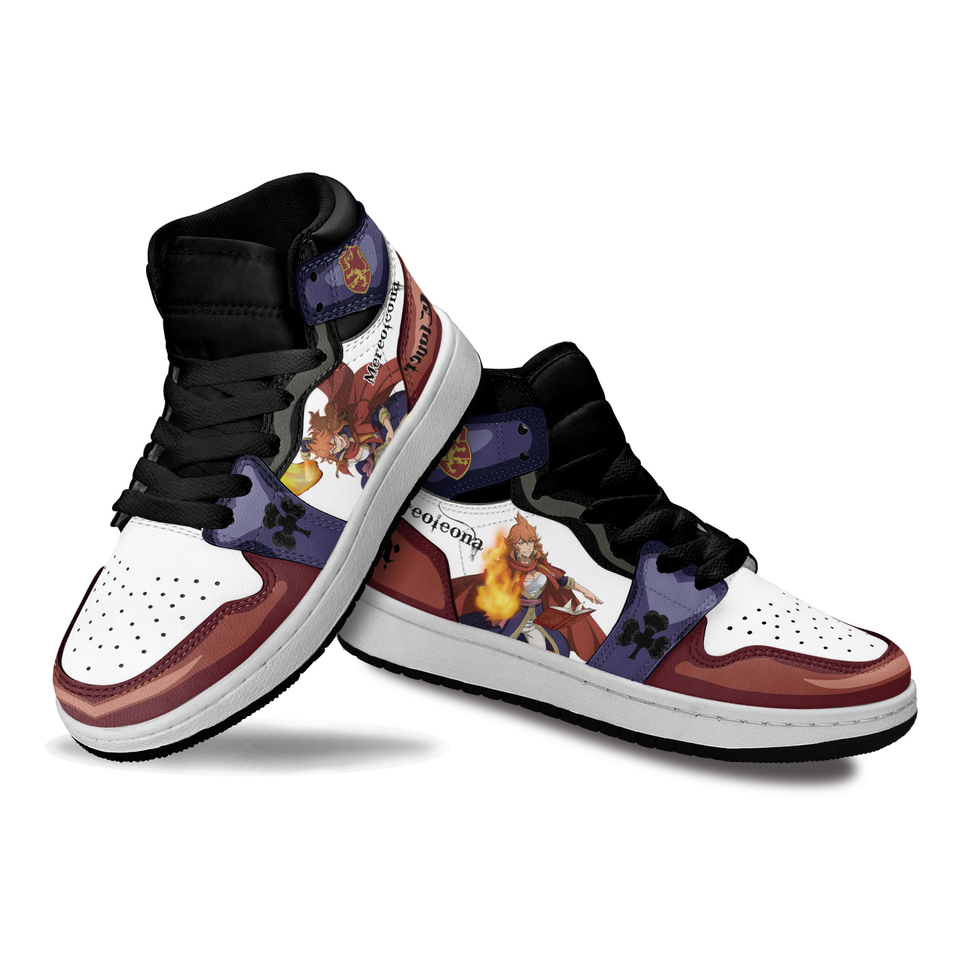 Mereoleona Vermillion Kids Sneakers Custom Black Clover Anime Shoes For Kids