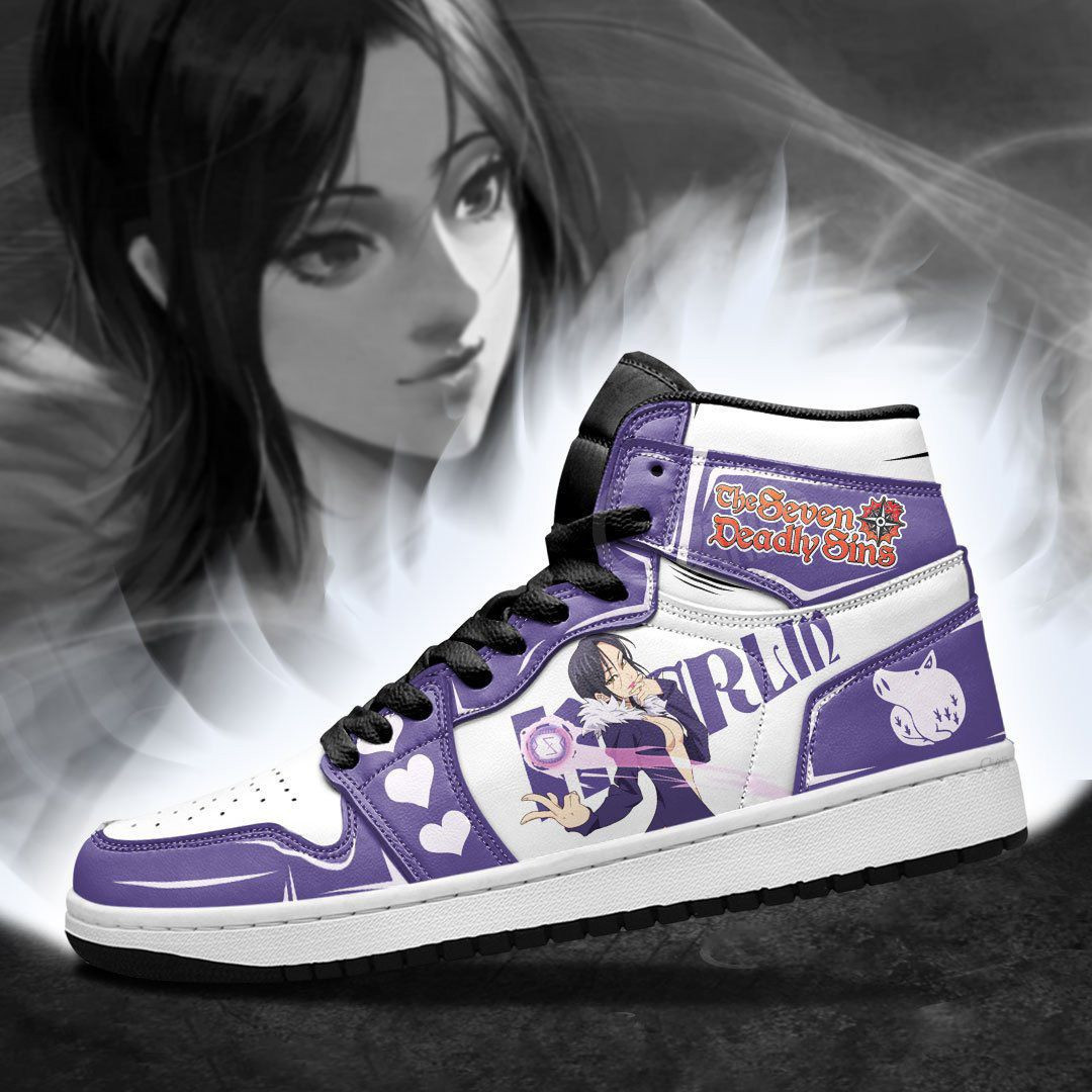 Merlin Seven Deadly Sins Anime 1 High Top Air Jordan Sneaker, Air Jordan Hightop