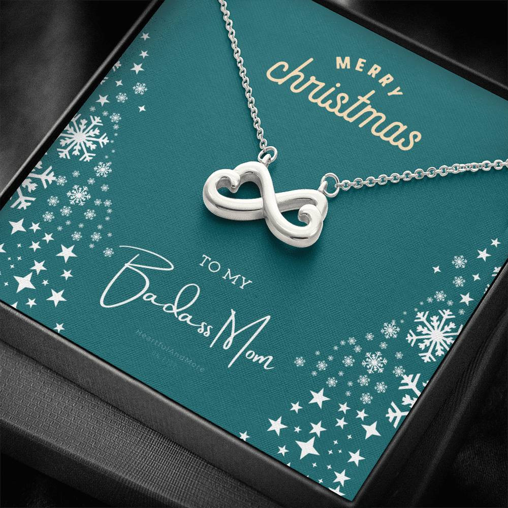 Merry Christmas Gift For Mom Infinity Heart Necklace