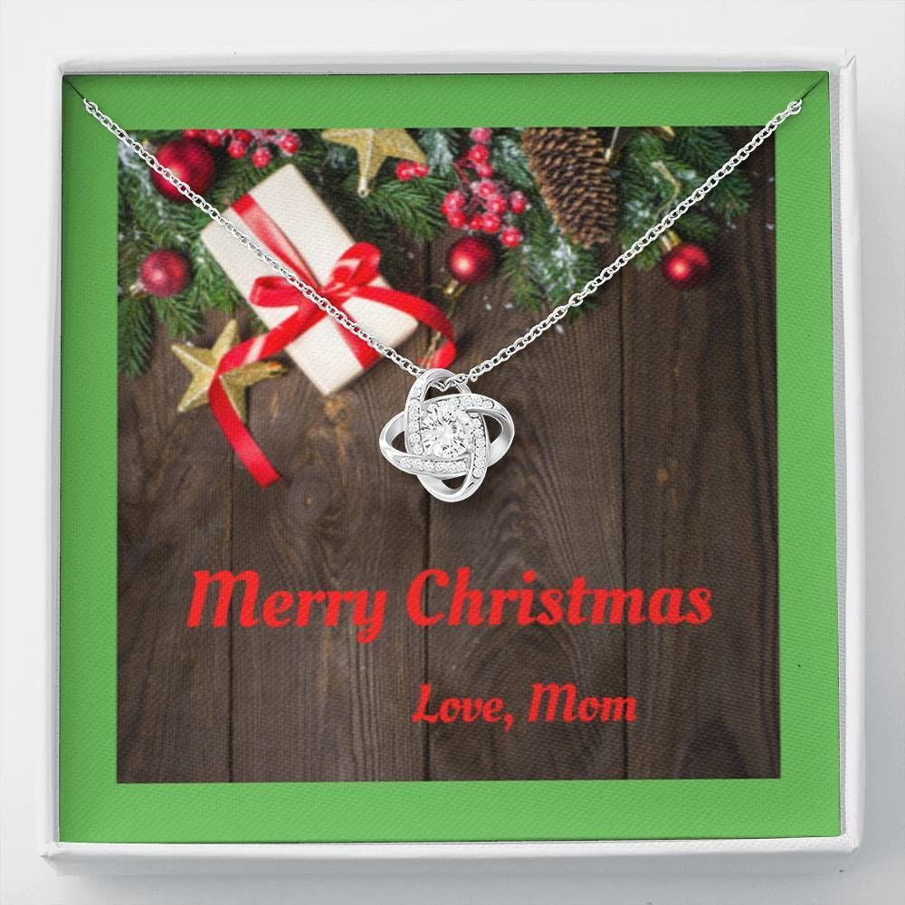 Merry Christmas Love Knot Necklace Gift For Mom