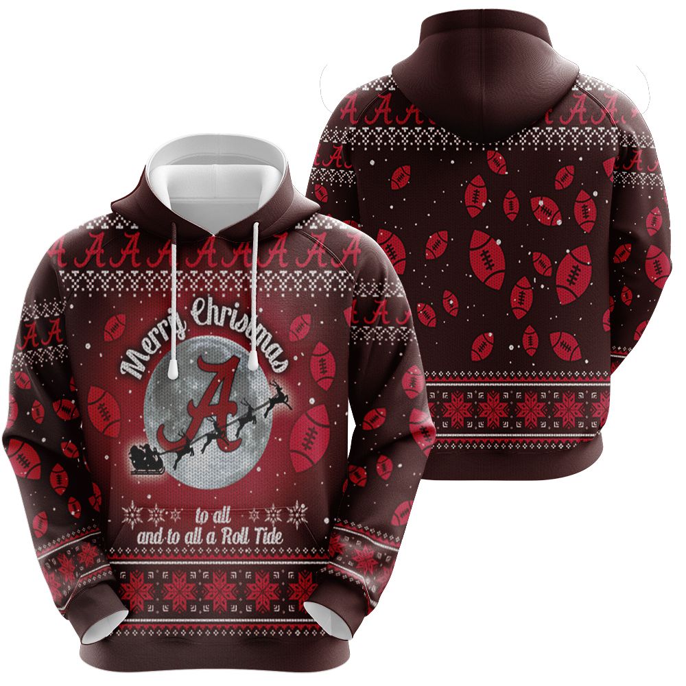 Merry christmas to all and to all a roll tide alabama crimson tide christmas Hoodie