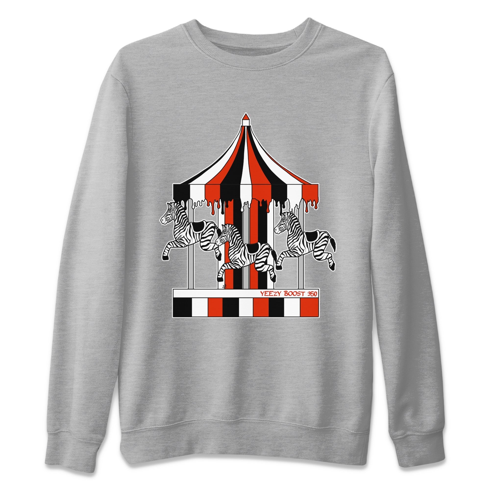 Merry Go Round Unisex Sweater – Yeezy 350 Zebra, Sneakers Matching Sweater