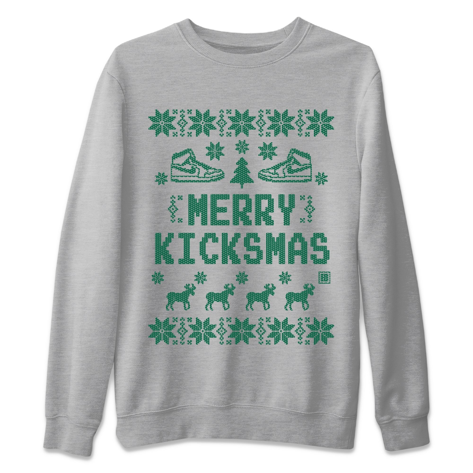 Merry Kicksmas Unisex Sweater – Air Jordan 1 Gorge Green, Sneakers Matching Sweater