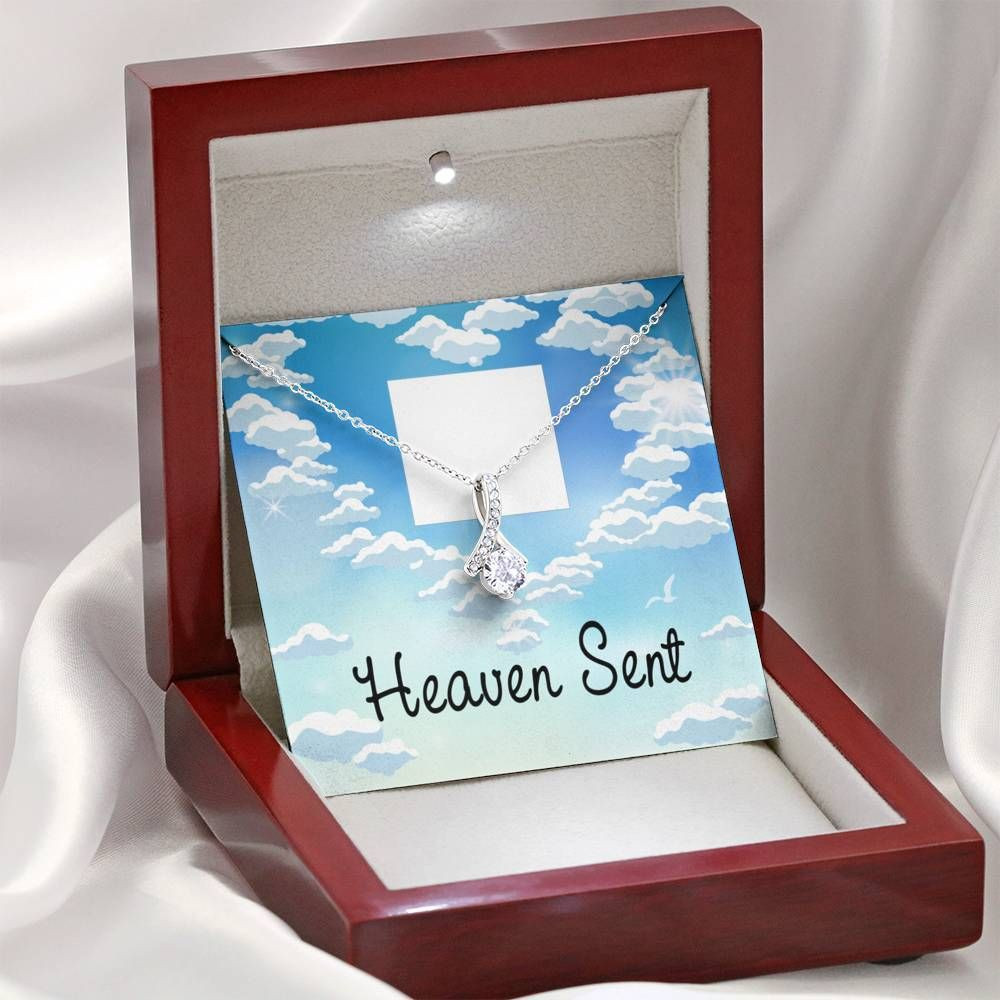 Message Gift For Mom Heaven Sent Alluring Beauty Necklace