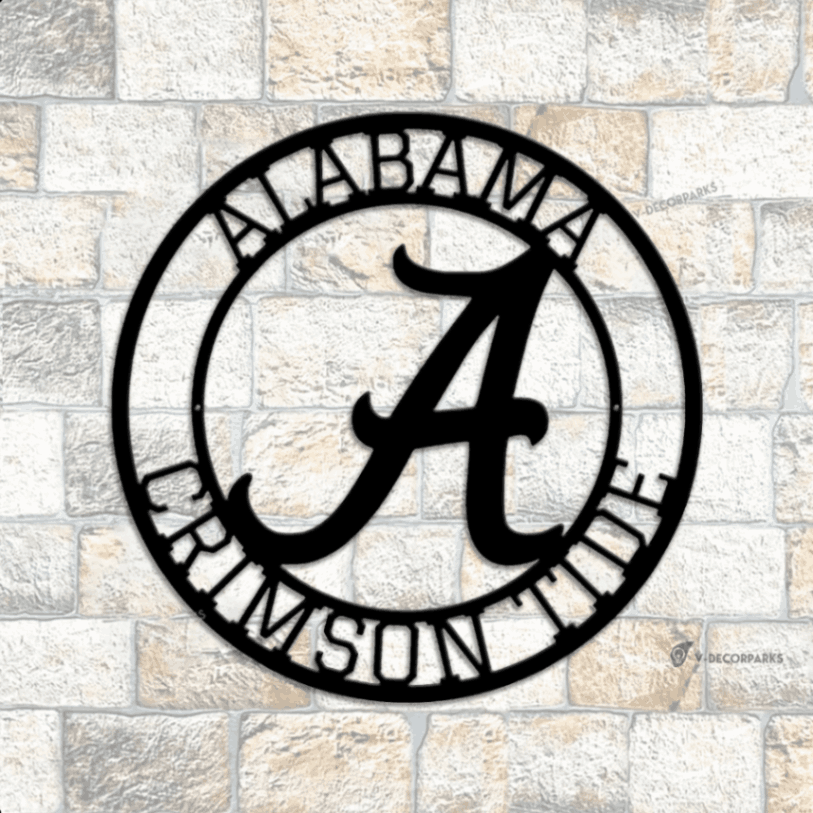 Metal Alabama Crimson Tide Sign With Led Lights, Alabama Football Sign, Roll Tide Sign, Crimson Tide Sign, Alabama Sign, Alabama Wall Art