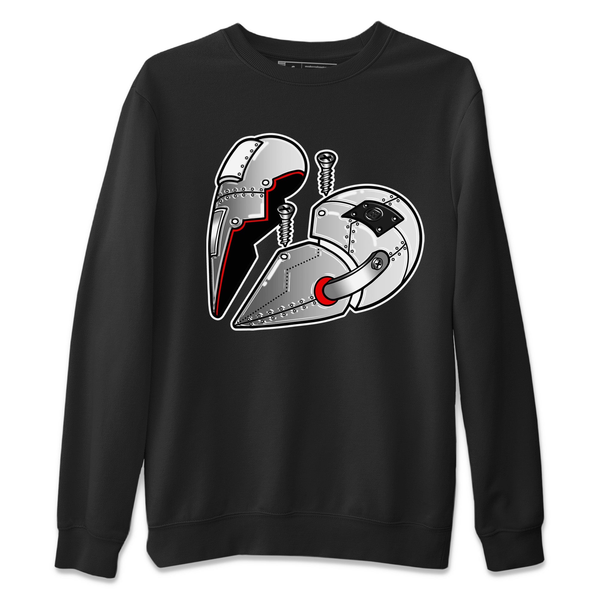 Metal Heart Unisex Sweater – Air Jordan 14 Metallic Silver, Sneakers Matching Sweater