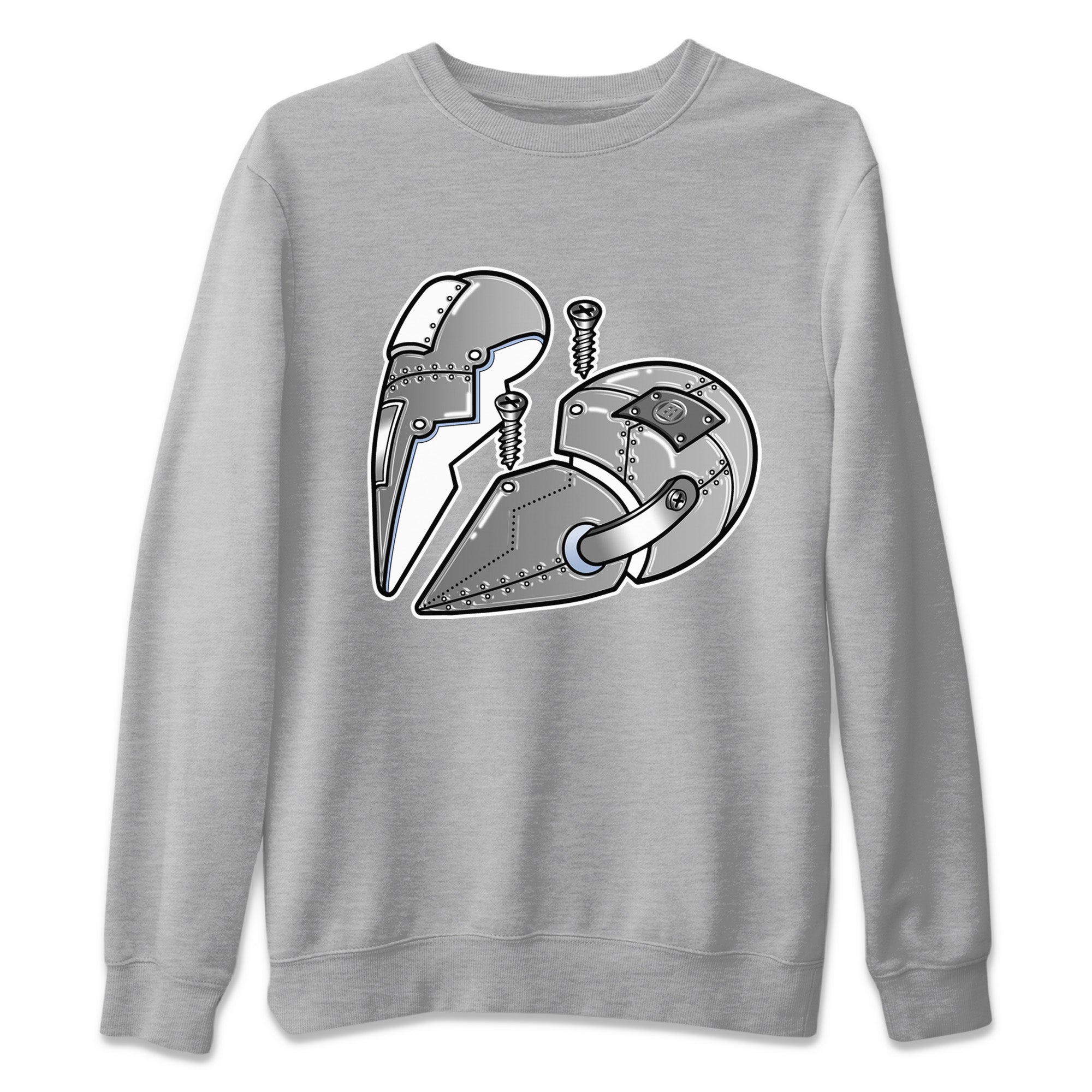 Metal Heart Unisex Sweater – Air Jordan 6 Cool Grey, Sneakers Matching Sweater