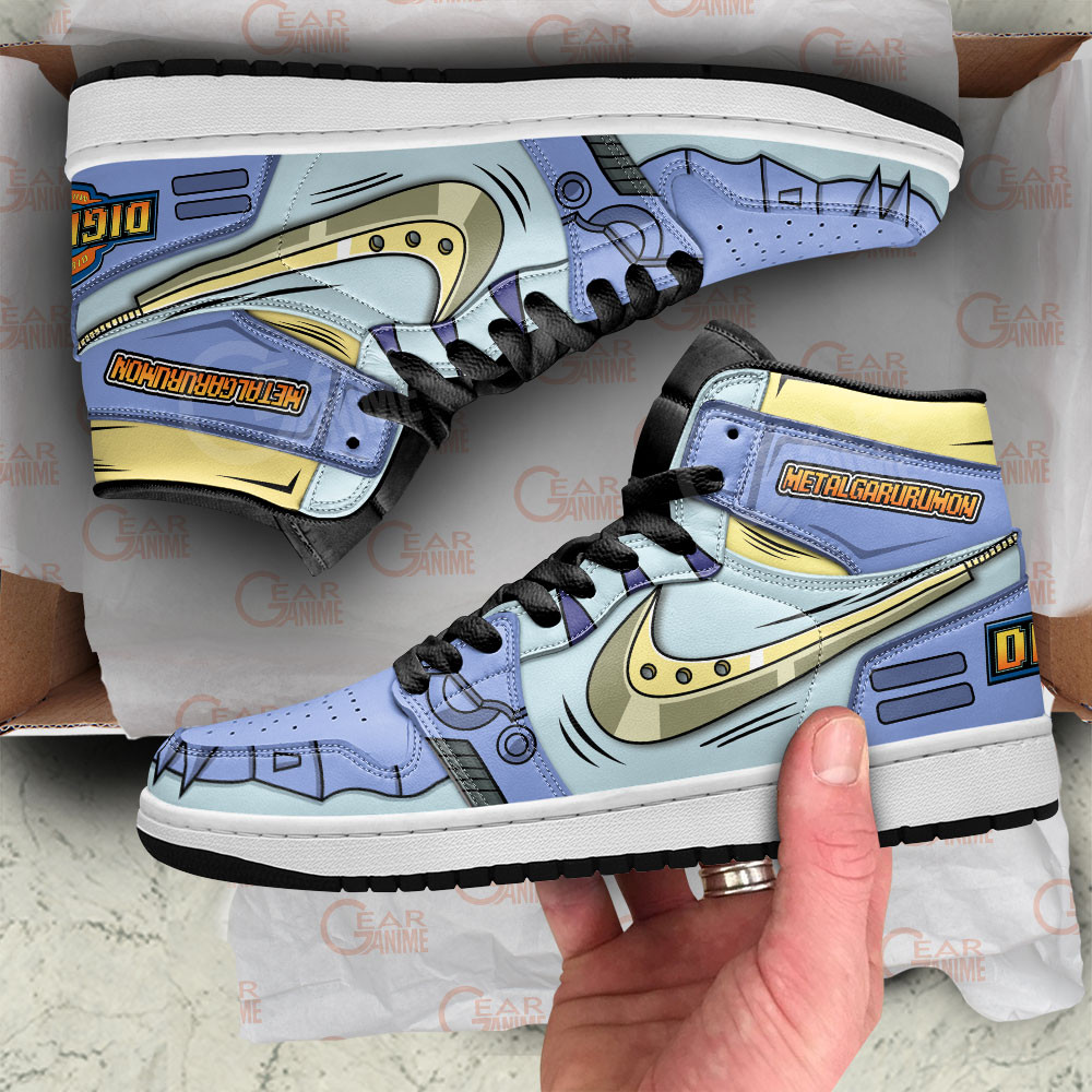MetalGarurumon JD1s Sneakers Digimon Anime Shoes For Fans, Air Jordan Hightop