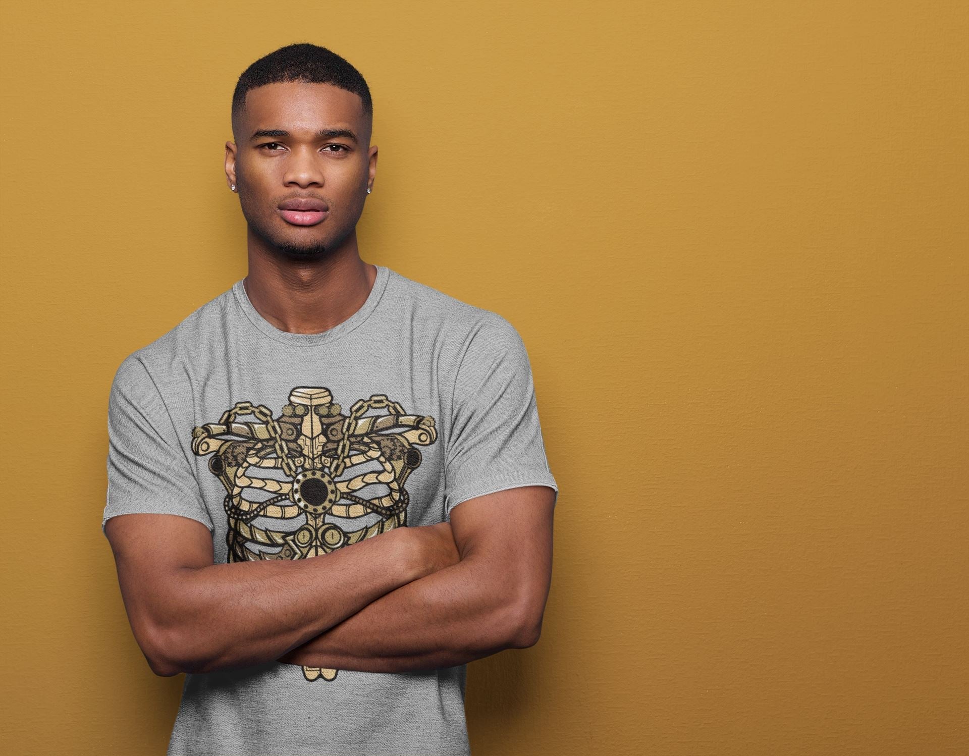 Metallic Ribcage Unisex Sweater – Air Jordan 1 Black Metallic Gold, Sneakers Matching Sweater