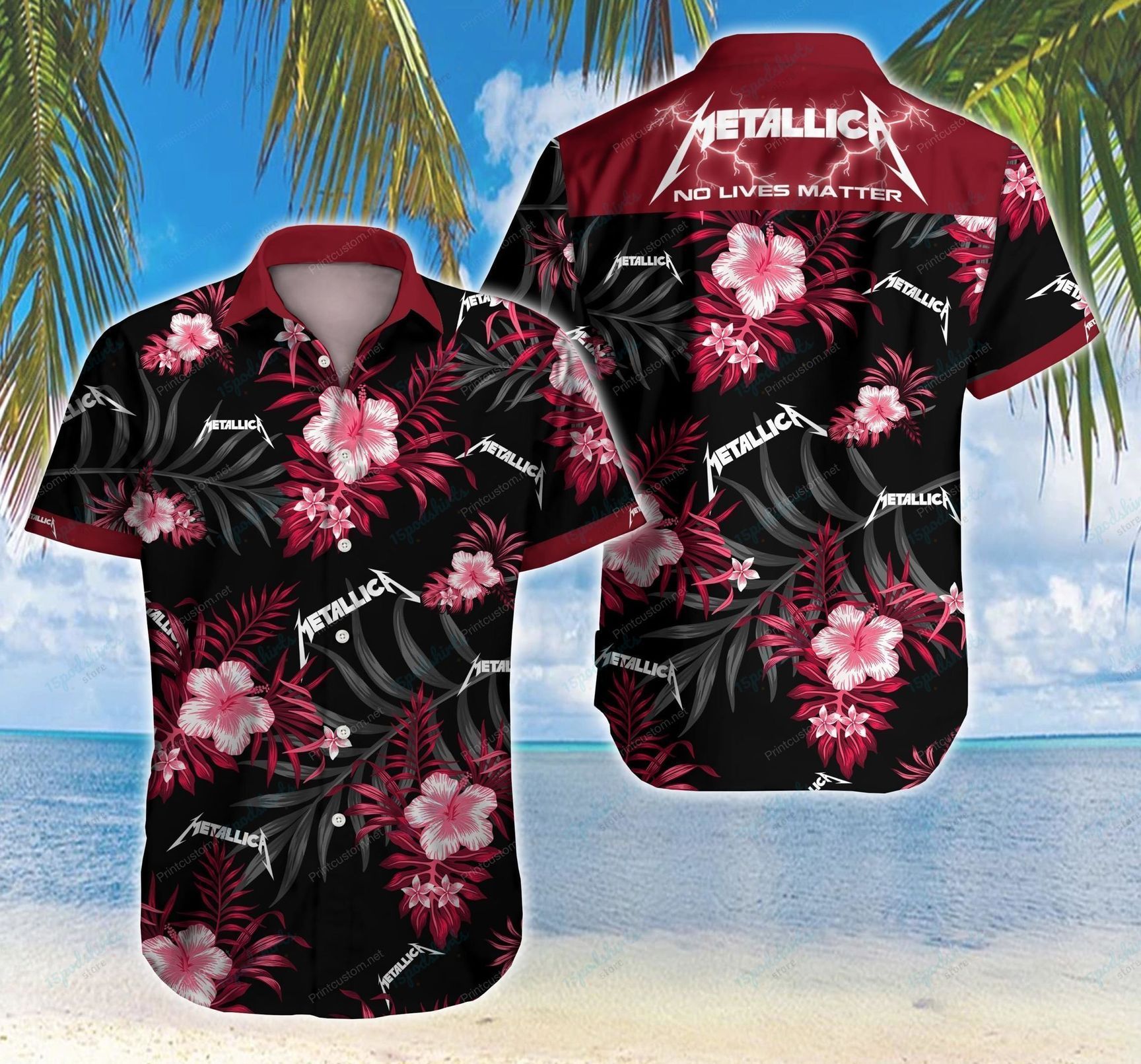 Metallica Style Hawaiian Shirt