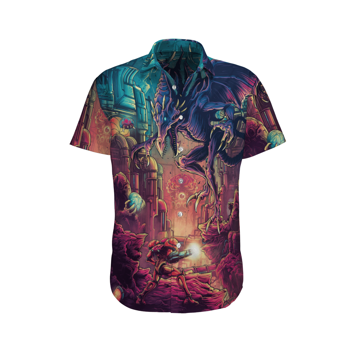 Metroid Prime in battle Hawaiian Shirt