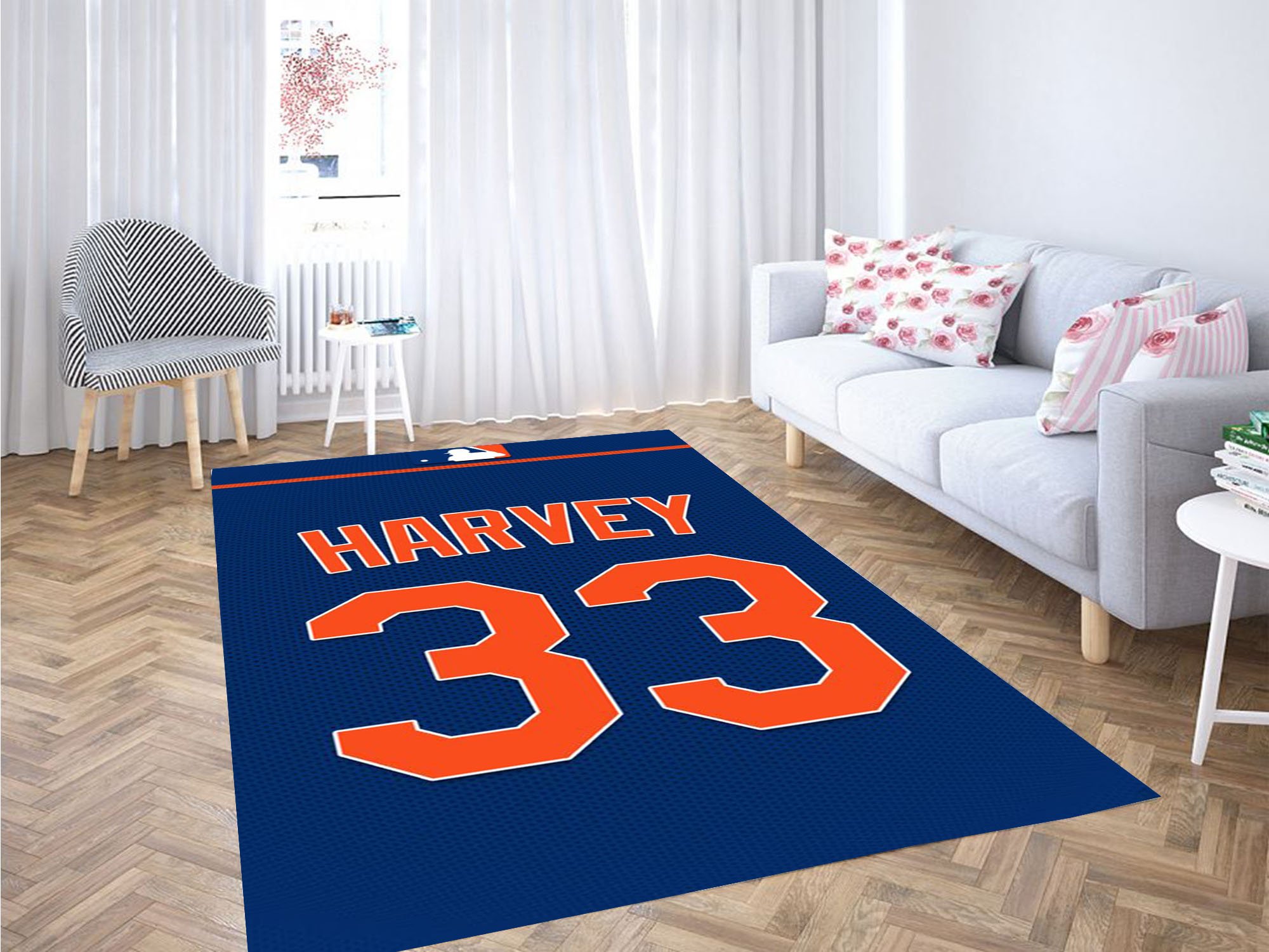 Mets New York Jersey Wallpaper Carpet Rectangle Rug