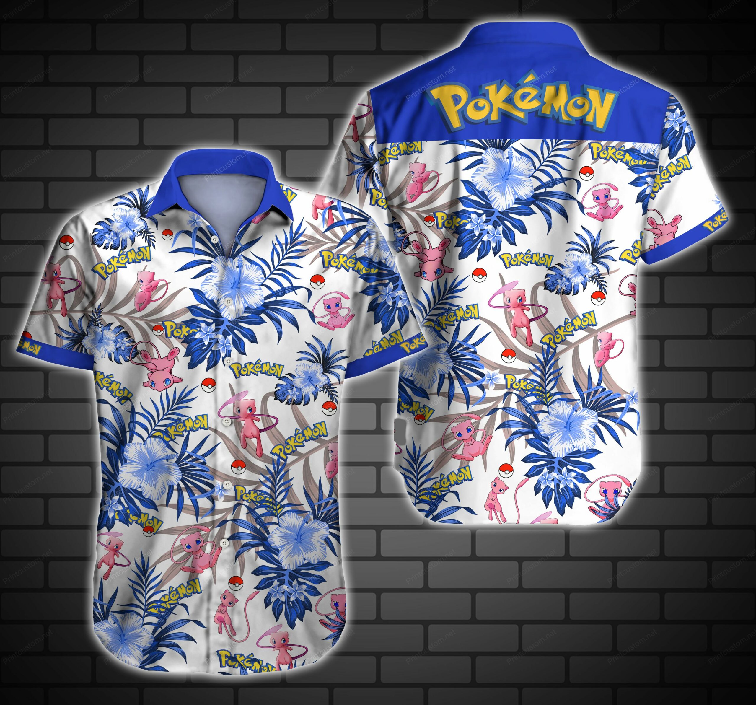Mew Pokemon Hawaii Shirt 3D