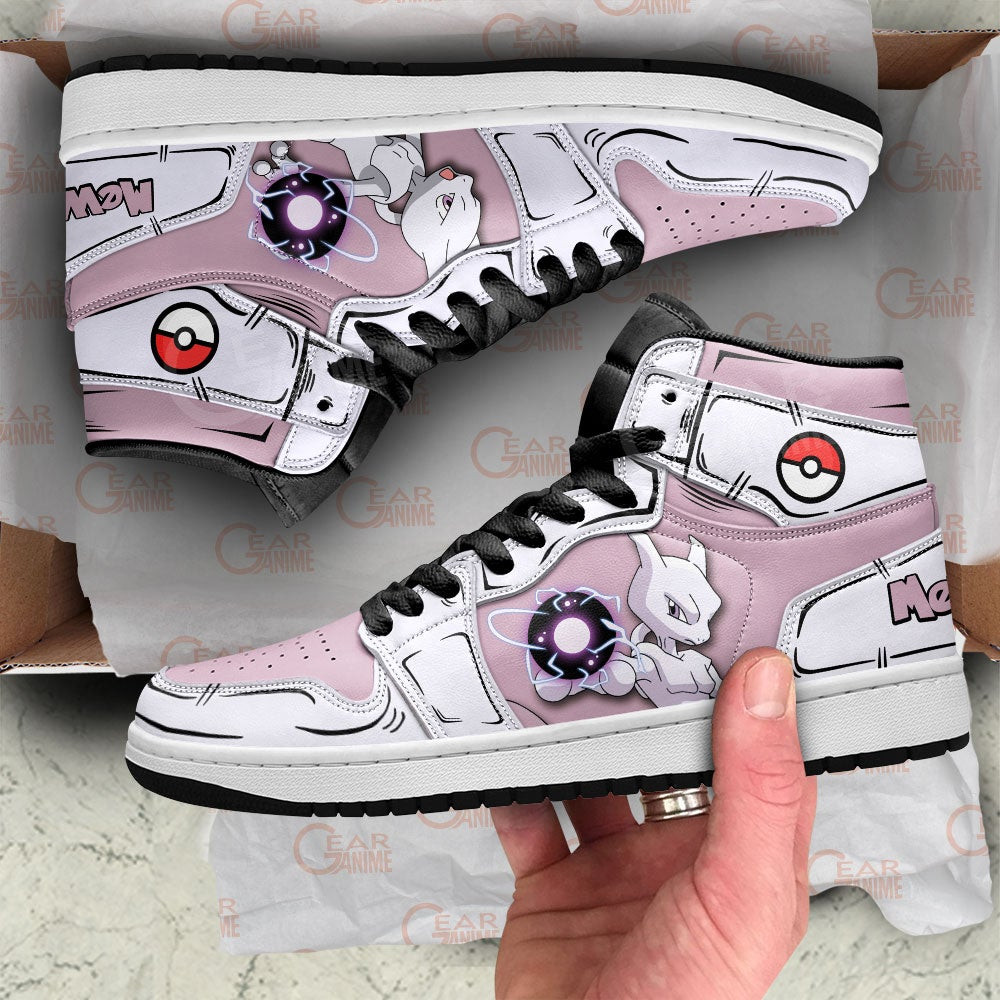 Mewtwo JD1s Sneakers Pokemon Anime Shoes, Air Jordan Hightop