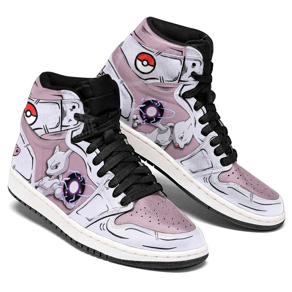Mewtwo JD1s Sneakers Pokemon Anime Shoes, Air Jordan Hightop