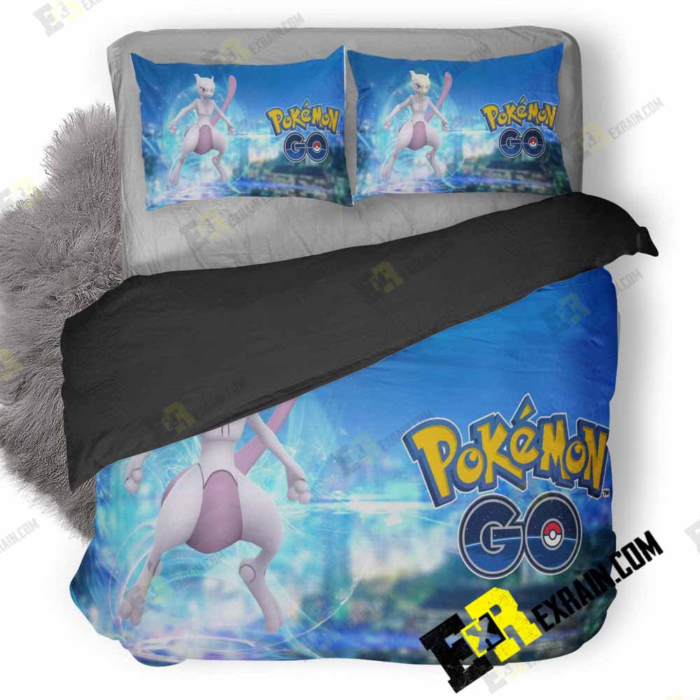 Mewtwo Pokemon Go Zl 3D Customized Duvet Cover Bedding Set