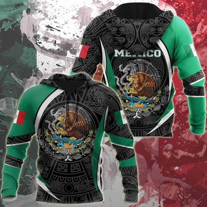 Mexico flag patriotic 3D Hoodie
