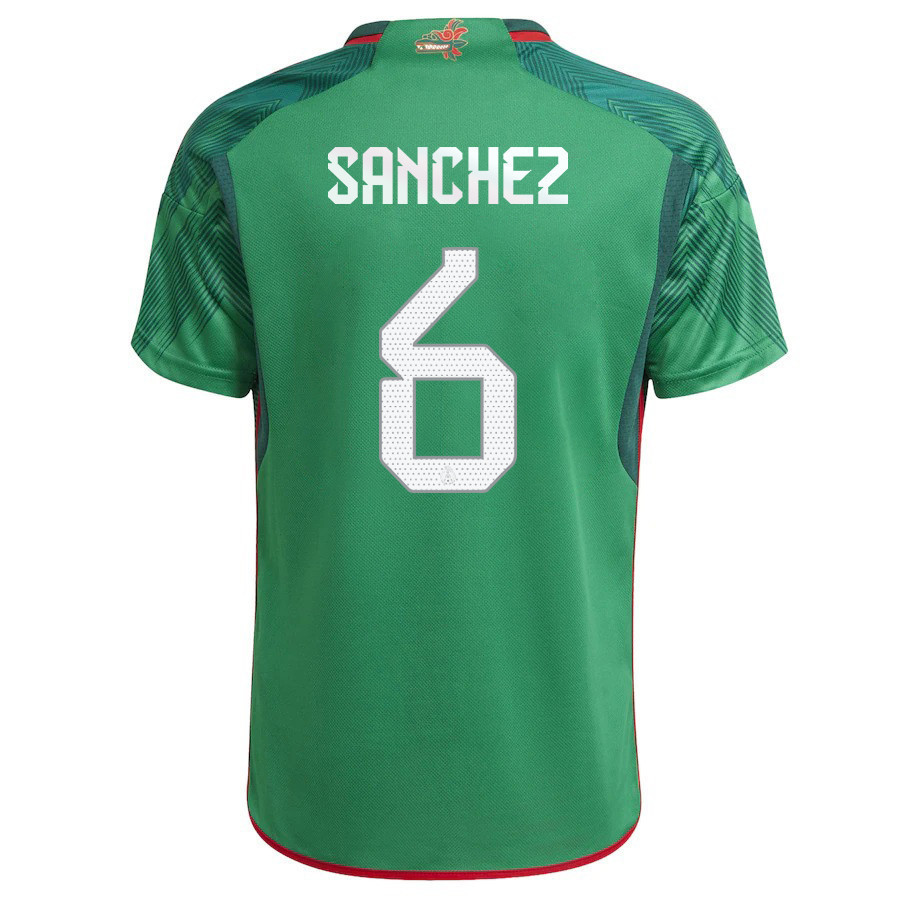 Mexico National Team 2022 Qatar World Cup Erick Sanchez 6 Green Home Men Soccer Jersey – New Mexico National Team 2022 Qatar World Cup Erick Sanchez 6 Green Home Men Soccer Jersey – New