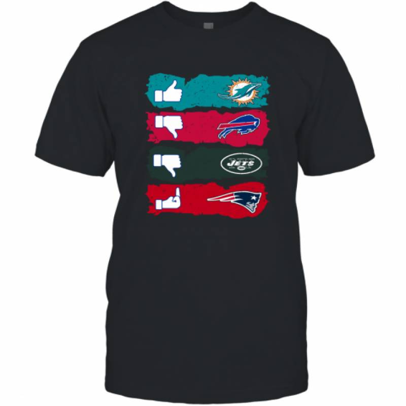 Miami Dolphins, Buffalo Bills, New York Jets and New England Patriots T-Shirt