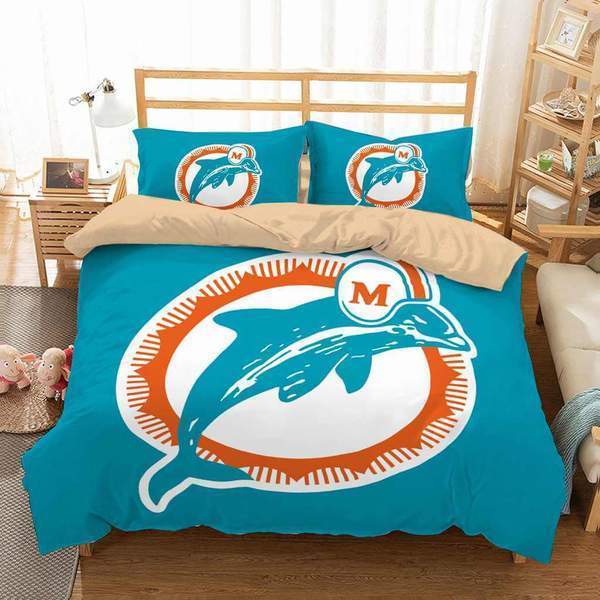Miami Dolphins 3D Customized Duvet Cover Bedding Set