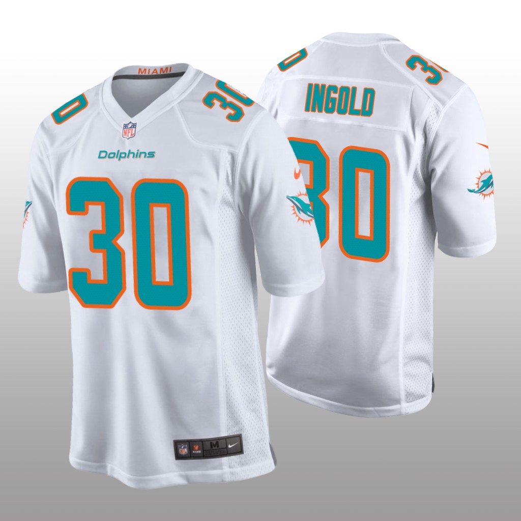 Miami Dolphins Alec Ingold White Jersey Game - Men's