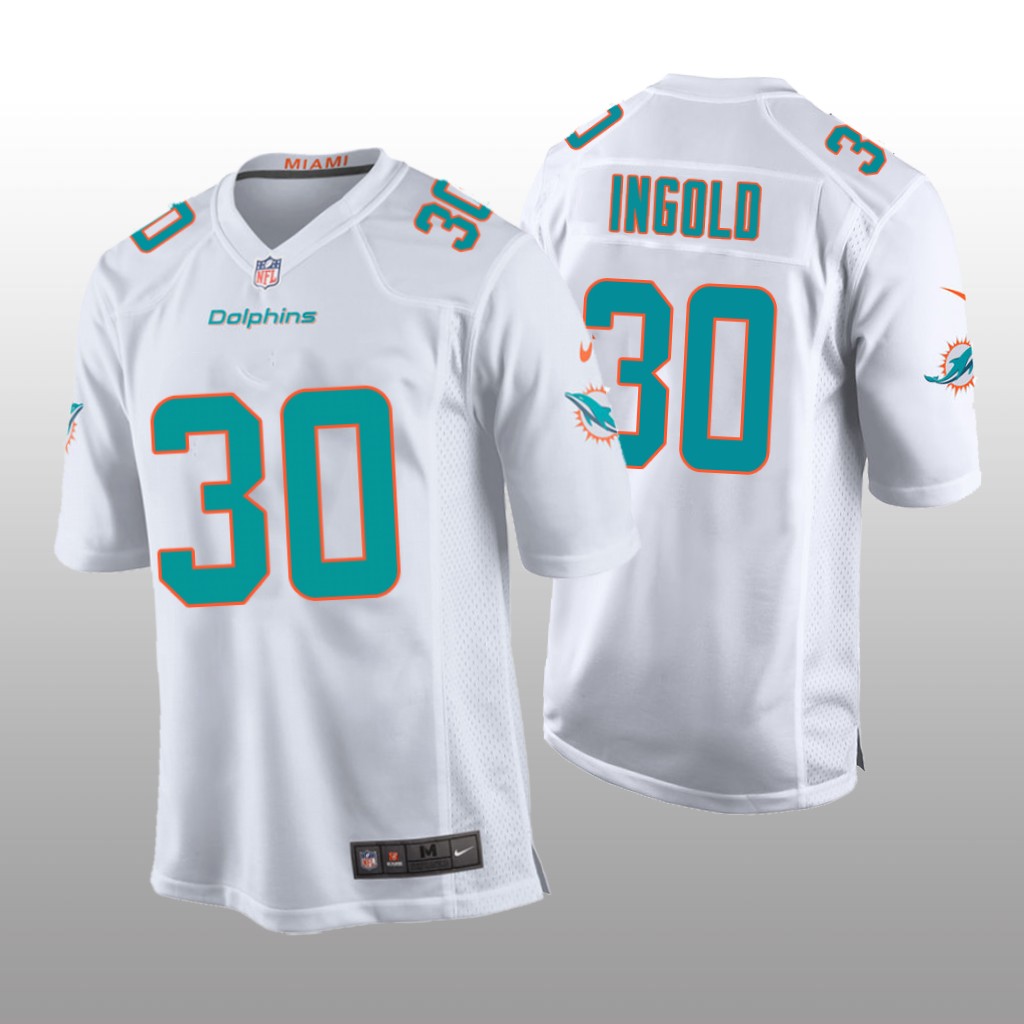 Miami Dolphins Alec Ingold White Jersey Game - Youth