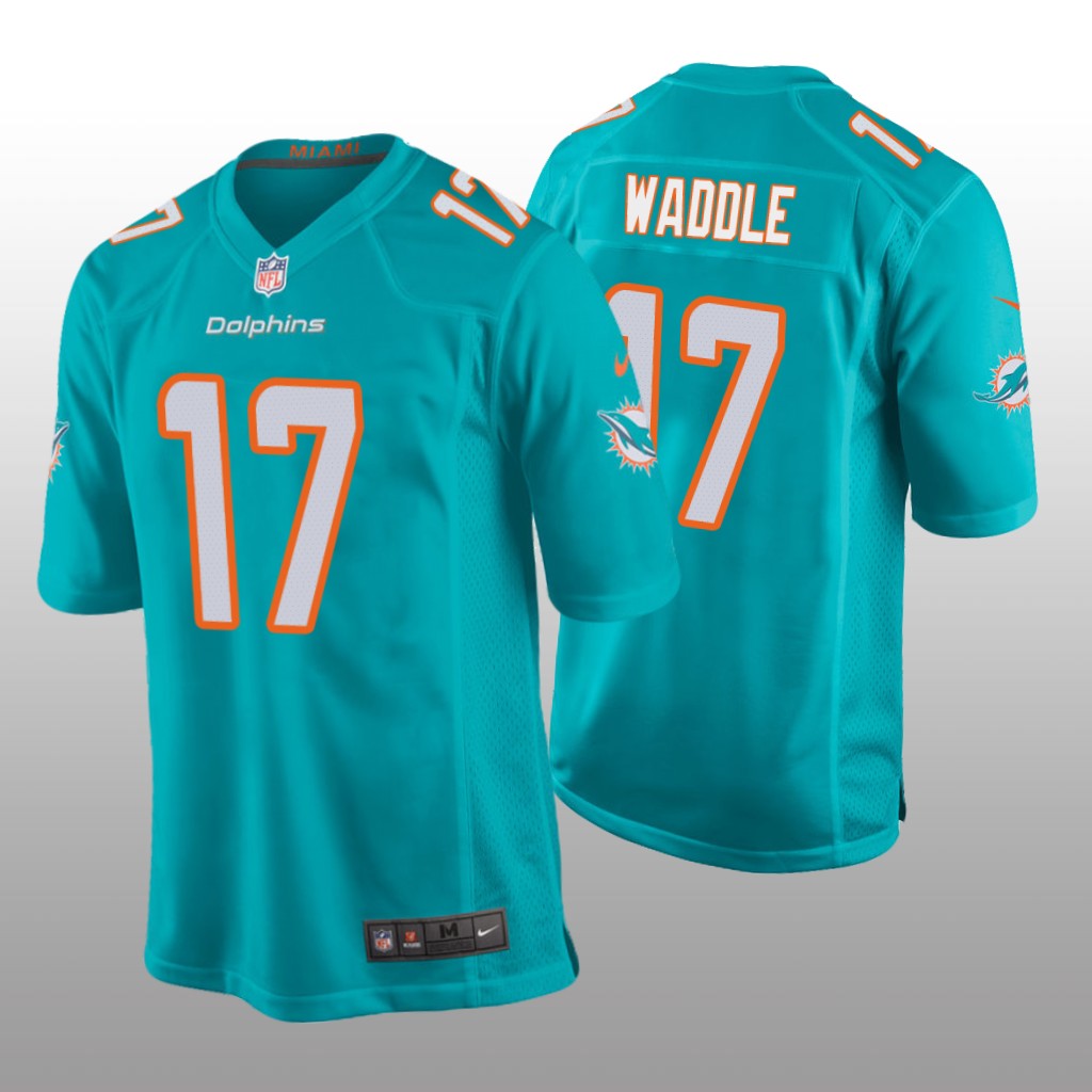 Miami Dolphins Aqua 2021 NFL Draft Jaylen Waddle Game Jersey