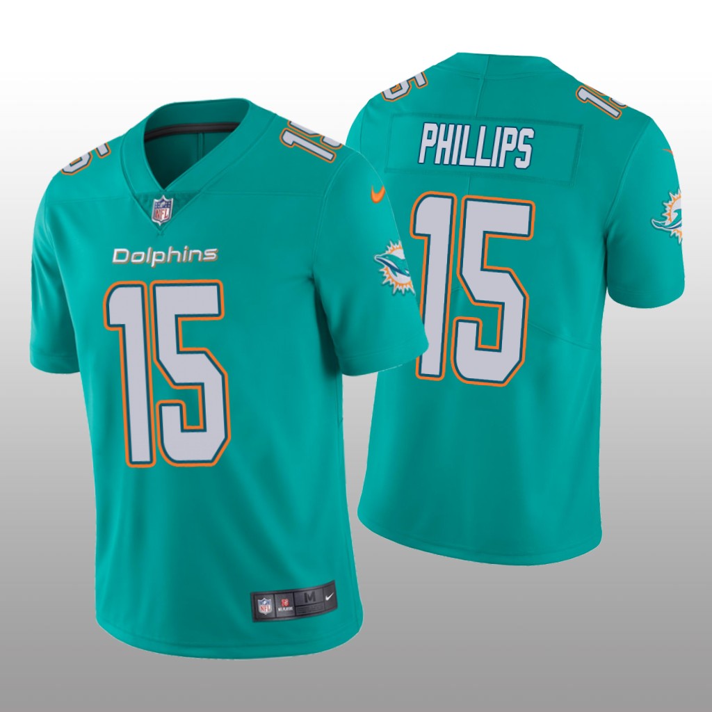 Miami Dolphins Aqua 2021 NFL Draft Vapor Limited Jaelan Phillips Jersey