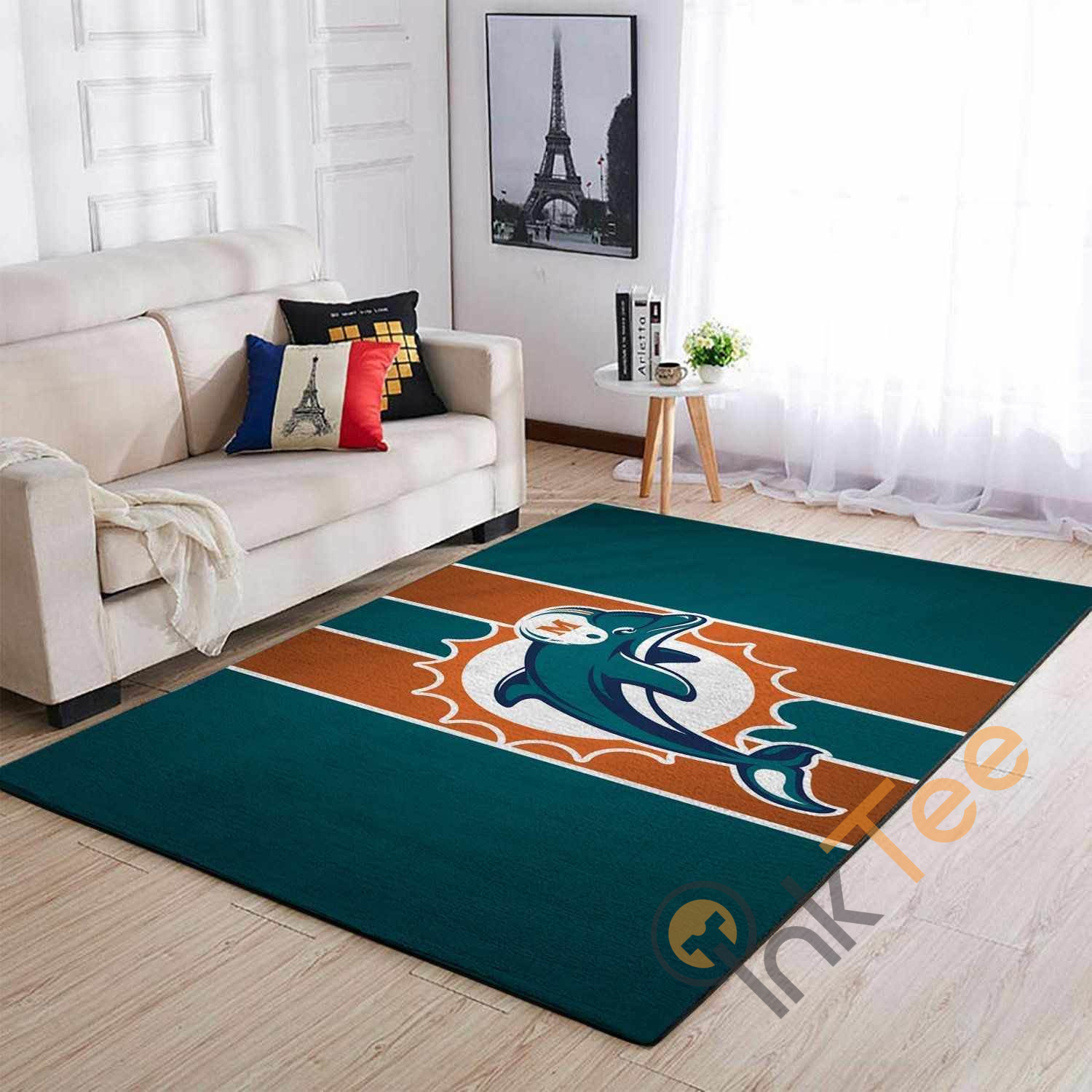 Miami Dolphins Area Rectangle Rug