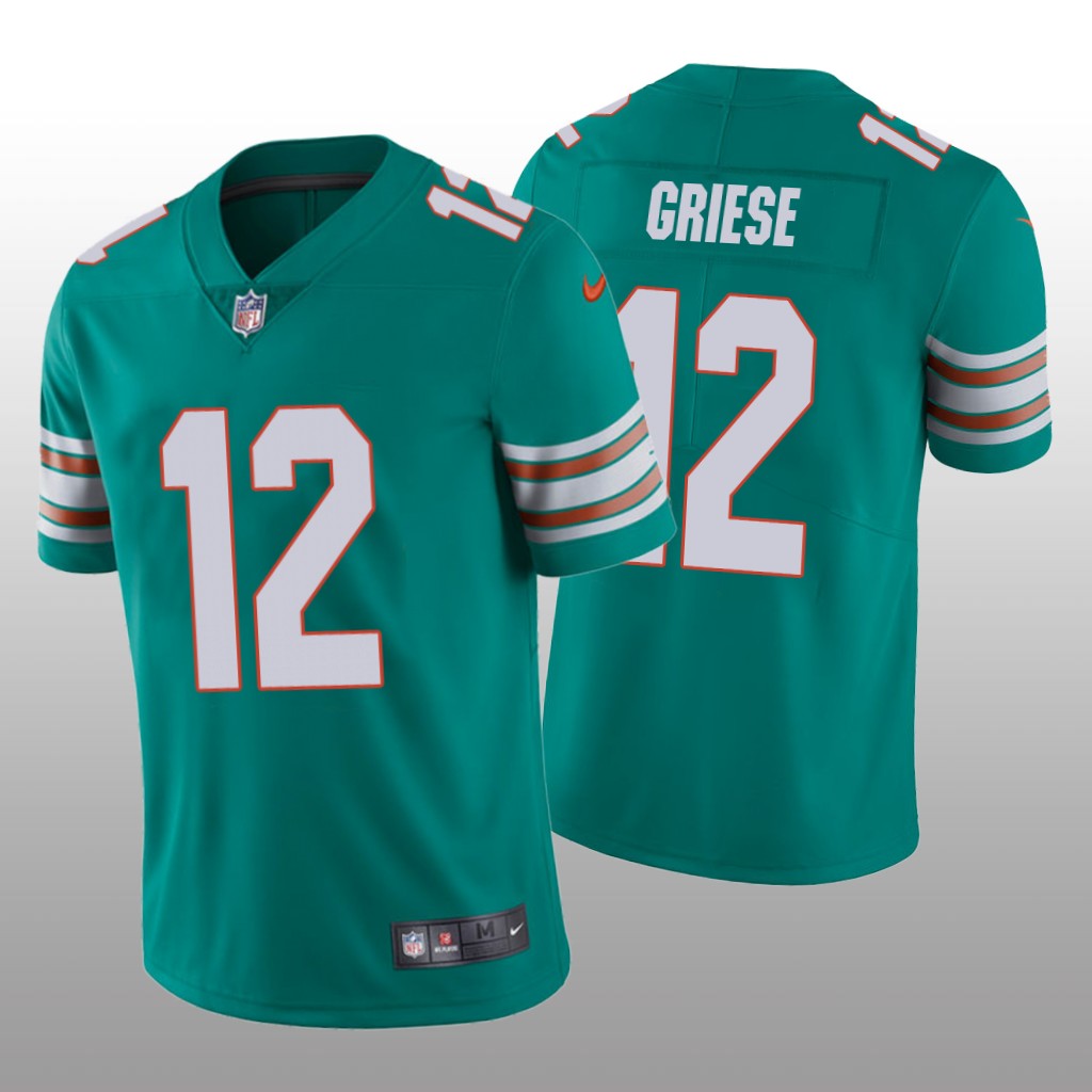 Miami Dolphins Bob Griese Aqua Jersey Vapor Limited - Men's