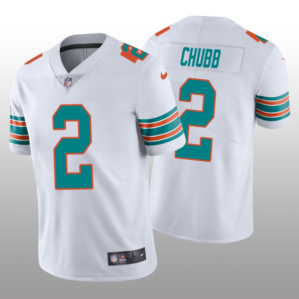 Miami Dolphins Bradley Chubb White Jersey Alternate Vapor Limited - Men's