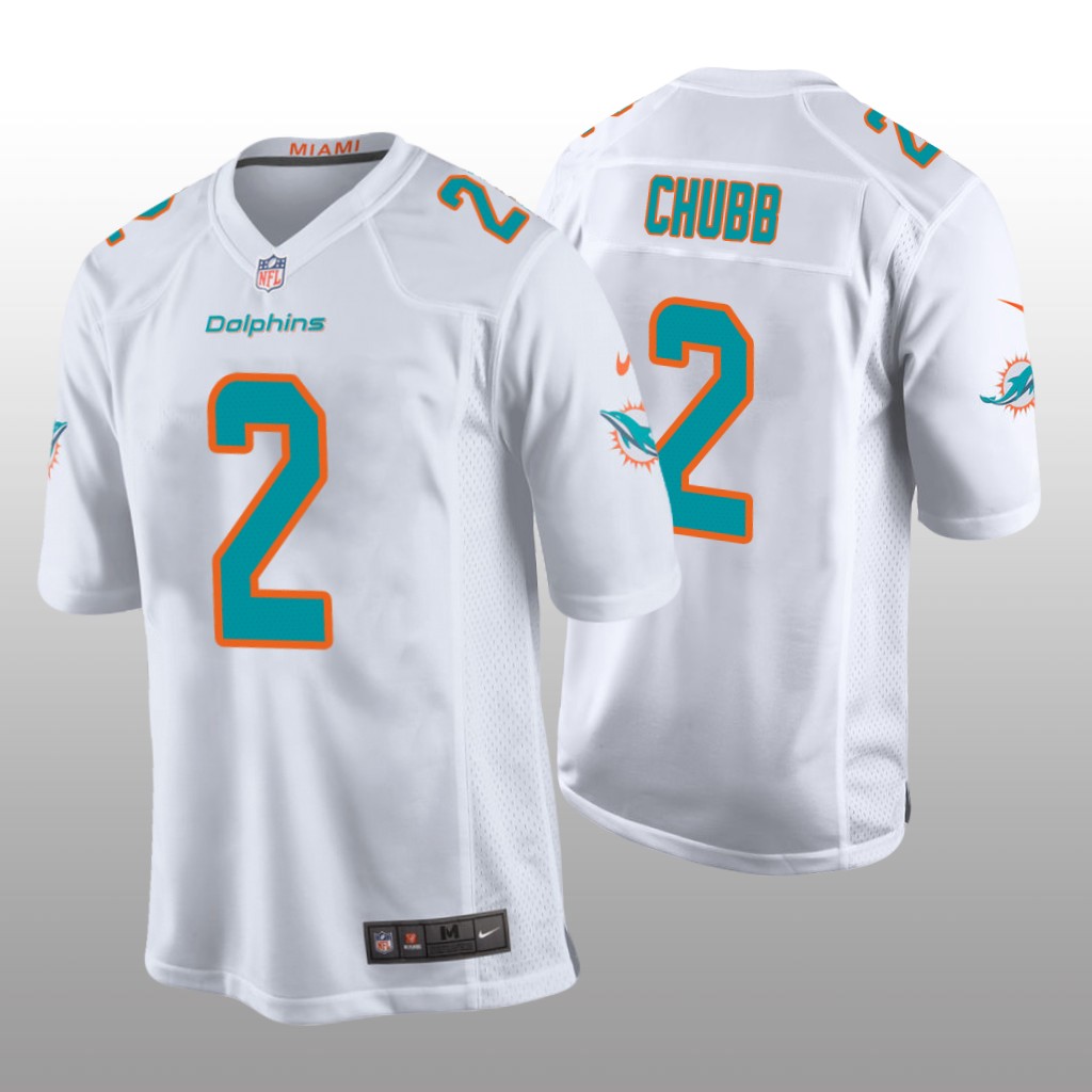 Miami Dolphins Bradley Chubb White Jersey Game - Men's