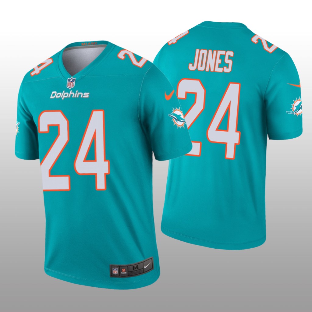Miami Dolphins Byron Jones Aqua Jersey Legend - Men's