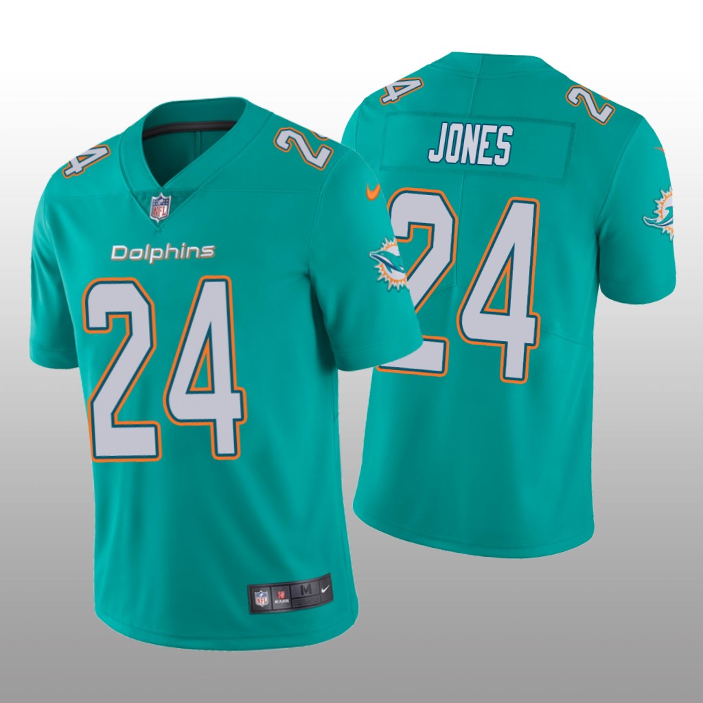 Miami Dolphins Byron Jones Aqua Jersey Vapor Limited - Men's
