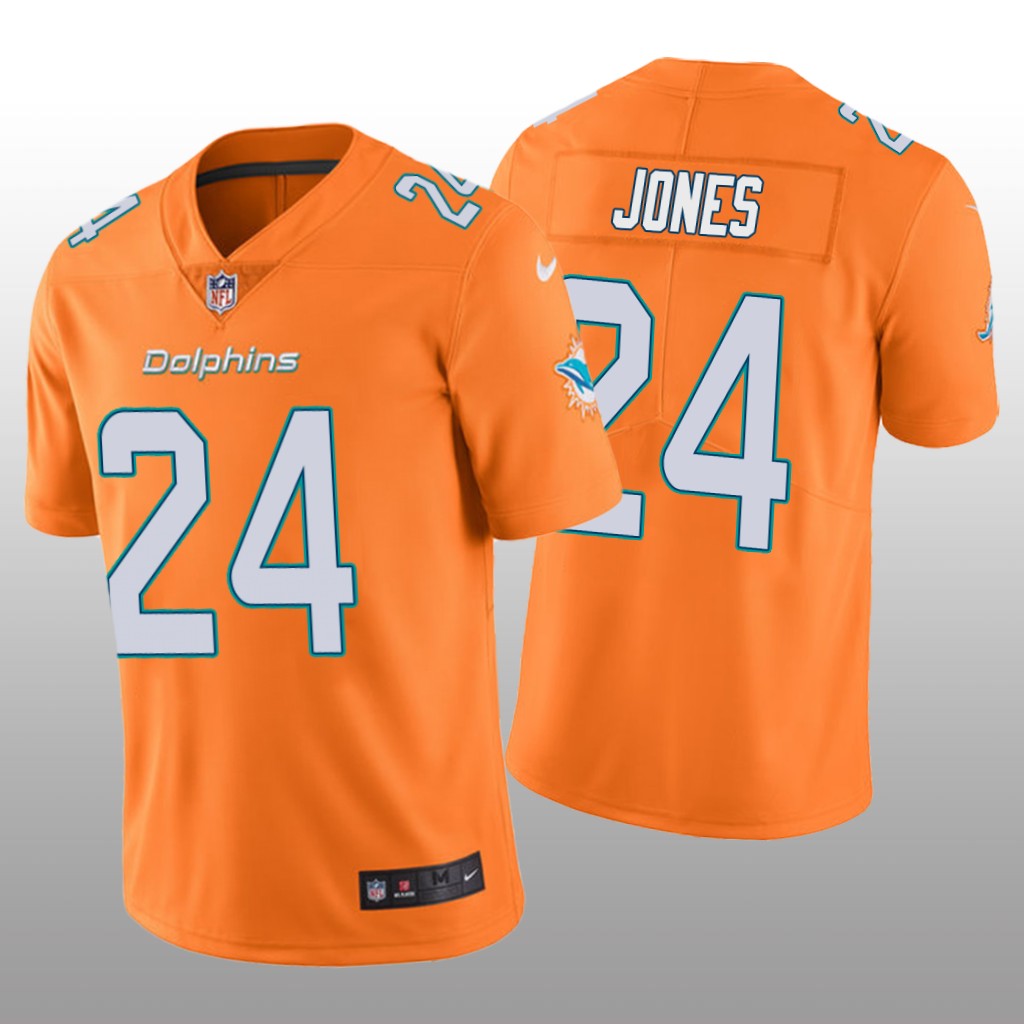 Miami Dolphins Byron Jones Orange Jersey Color Rush Limited - Men's