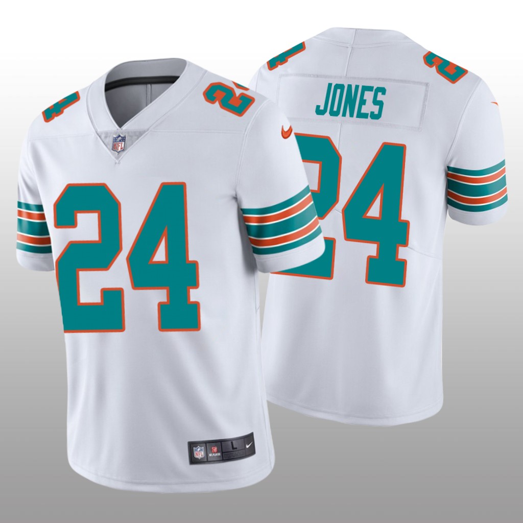 Miami Dolphins Byron Jones White Jersey Vapor Limited - Men's