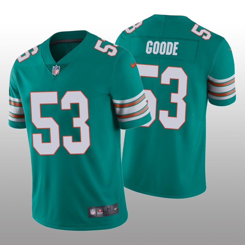 Miami Dolphins Cameron Goode Aqua Jersey Alternate Vapor Limited Vapor Limited - Men's