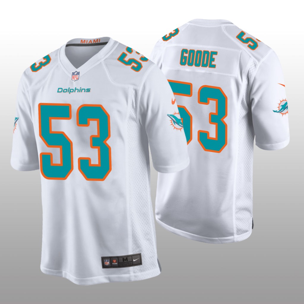 Miami Dolphins Cameron Goode White Jersey Game Men's