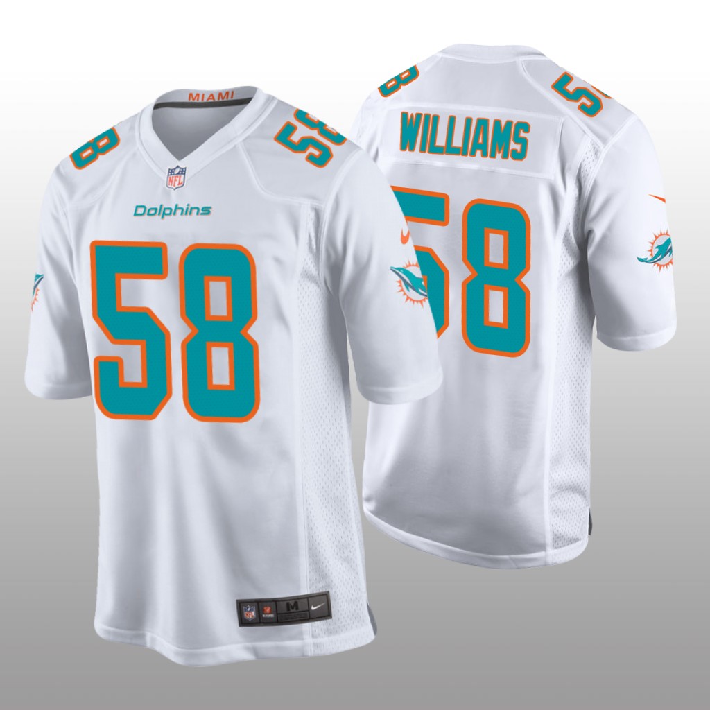 Miami Dolphins Connor Williams White Jersey Game - Men's