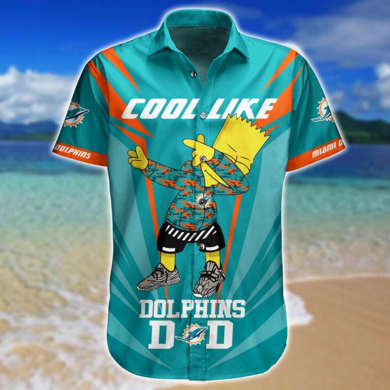 Miami Dolphins Cool Like Dabbing Dad Hawaiian Shirt